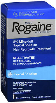 Rogaine Men's 5% Minoxidil Hair Regrowth Treatment Topical Solution Unscented Extra Strength