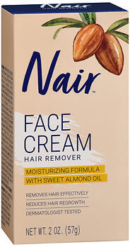 Nair Hair Remover Face Cream Moisturizing Formula With Sweet Almond Oil