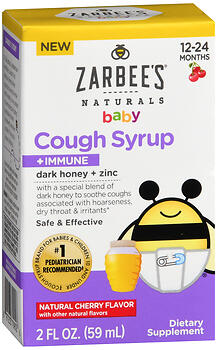 Zarbee's Naturals Baby Cough Syrup + Immune Natural Cherry