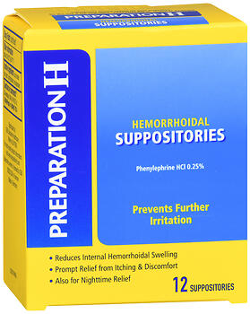 Preparation H Phenylephrine HCI 0.25% Hemorrhoidal Suppositories