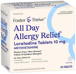 Foster & Thrive All Day Allergy Relief Loratadine Tablets 10 mg