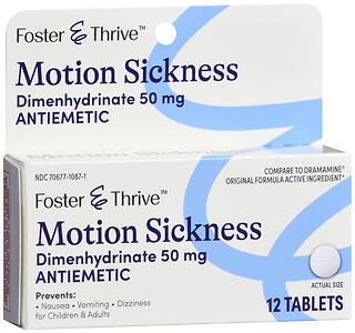 Foster & Thrive Motion Sickness Dimenhydrinate 50 mg Tablets