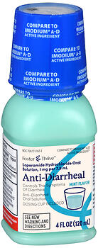 Foster & Thrive Anti-Diarrheal Loperamide Hydrochloride Oral Solution, 1 mg per 7.5 mL Mint