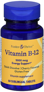 Foster & Thrive Vitamin B-12 5,000 MCG Tablets