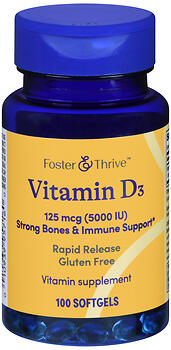 Foster & Thrive Vitamin D3 125 MCG Softgels