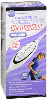 Cara Heating Pad Select Heat Switch King Size Deluxe Moist/Dry