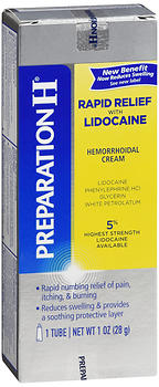 Preparation H Rapid Relief With Lidocaine Hemorrhoidal Cream
