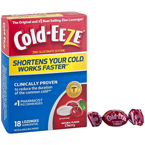 ColdEEZE Cold Remedy Lozenges Cherry 18 Count