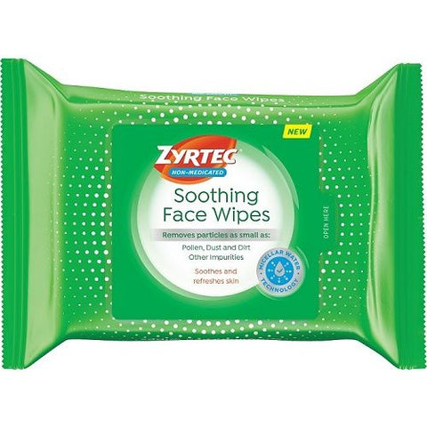 Zyrtec Soothing Non-Medicated Face Wipes with Micellar Water