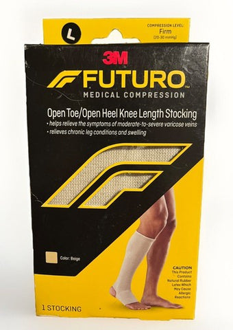 3M FUTURO Open Toe/Open Heel Knee Length Stocking L