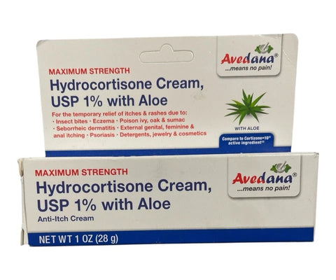 AVEDANA Hydrocortisone Cream with Aloe - Anti Itch