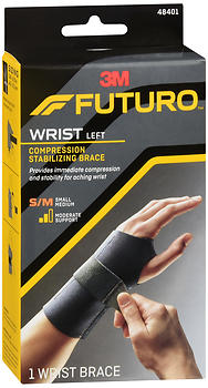FUTURO Compression Stabilizing Wrist Brace Left Moderate Support Small/Medium
