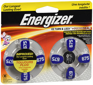 Energizer 675 Zinc Air Hearing Aid Batteries 8EA