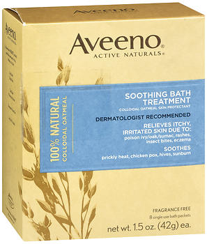 AVEENO Active Naturals Soothing Bath Treatment Packets Fragrance Free 8 EA