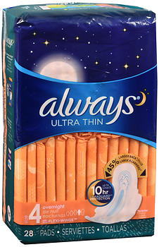 Always Ultra Thin Pads with Flexi-Wings Overnight 28 EA