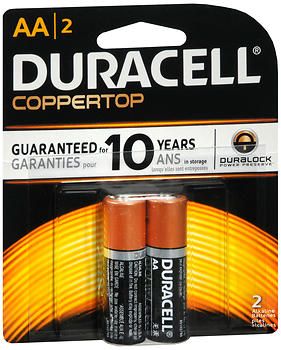 Duracell AA Alkaline Batteries 1.5 Volt 2EA