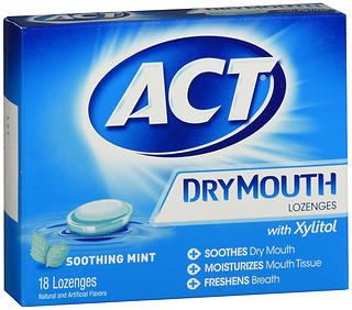 ACT Dry Mouth Lozenges Soothing Mint