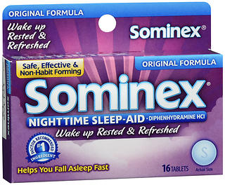Sominex Nighttime Sleep-Aid Tablets Original Formula 16 TB