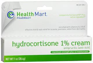 Health Mart Hydrocortisone 1% Cream Maximum Strength Plus 12 Moisturizers 1 oz