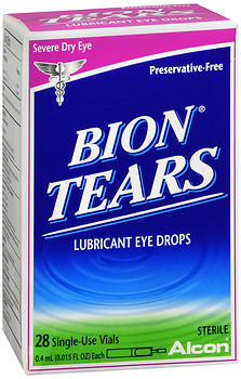 Bion Tears Lubricant Eye Drops Single-Use Vials 28 Pack