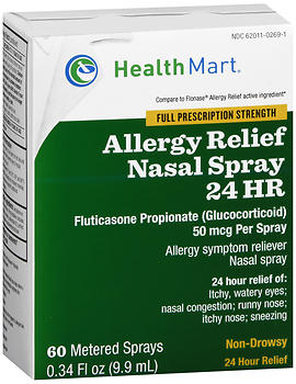 Health Mart Allergy Relief Nasal Spray 24 HR 60 Metered Sprays