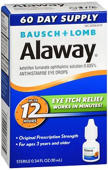 Bausch + Lomb Alaway Antihistamine Eye Drops 0.34 oz