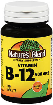Nature's Blend Vitamin B12 500mcg Tablets