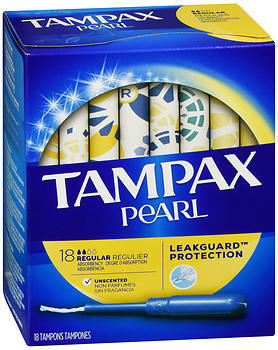 Tampax Pearl Tampons Regular Absorbency Unscented 18 EA