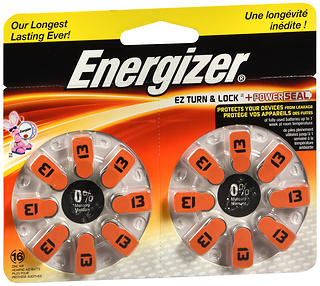 Energizer Hearing Aid Batteries AZ13DP-16