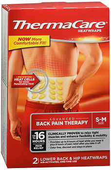 ThermaCare Lower Back & Hip HeatWraps Size S-M