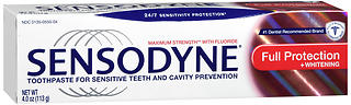 Sensodyne Toothpaste for Sensitive Teeth and Cavity Prevention Full Protection + Whitening 4 OZ
