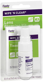 Flents Wipe 'n Clear Eyeglass Lens Cleaning Kit K465