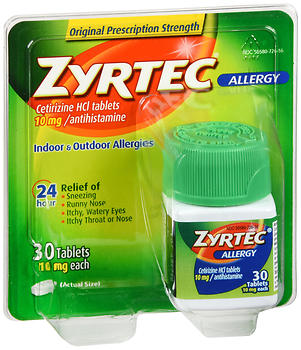 Zyrtec Allergy 10 mg Tablets 30 TB