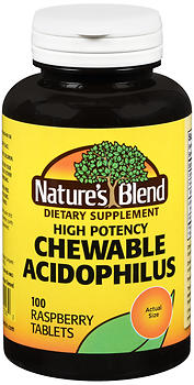 Acidophilus Chewable 100 Raspberry Tablets