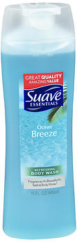 Suave Essentials Refreshing Body Wash Ocean Breeze 15 OZ