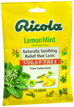 Ricola Herb Throat Drops Sugar Free Lemon Mint