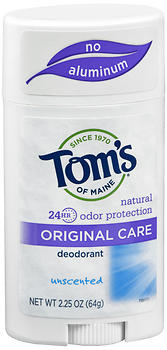 Tom's of Maine Original Care Deodorant Unscented 2.25 OZ