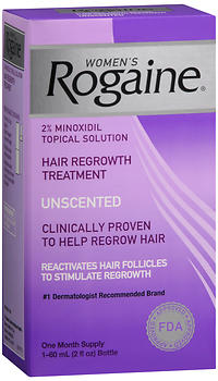 Rogaine Women's Hair Regrowth Treatment Topical Solution Unscented 2 OZ