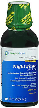 Health Mart Nighttime Cold & Flu Liquid 12 oz
