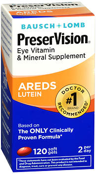 Bausch + Lomb PreserVision AREDS Lutein Soft Gels 120 CP