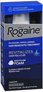 Rogaine Men's Hair Regrowth Treatment Foam Unscented 2.11 OZ