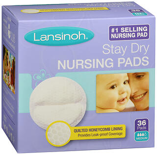 Lansinoh Stay Dry Nursing Pads Medium