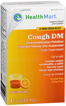 Health Mart Cough DM Orange Flavored Liquid 3 oz