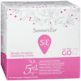 Summer's Eve On the Go Simply Sensitive Cleansing Cloths 16 EA
