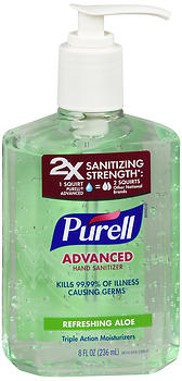 Purell Advanced Hand Sanitizer Refreshing Aloe 8 OZ
