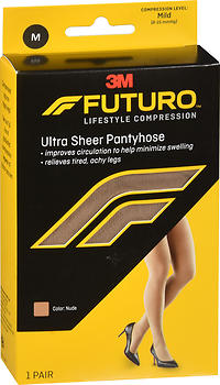 FUTURO Lifestyle Compression Ultra Sheer Pantyhose Mild SIZE M