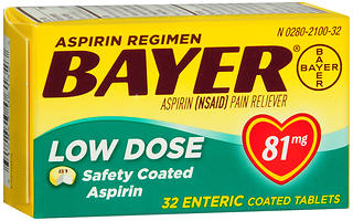 Bayer Low Dose Safety Coated Aspirin 81 mg Tablets 32 TB