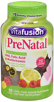 Vitafusion PreNatal Gummies Natural Lemon & Raspberry Lemonade Flavors 90 EA
