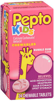 Pepto-Bismol Kids Chewable Tablets Bubble Gum Flavor