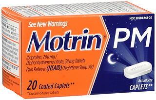 Motrin PM Pain Reliever/Nighttime Sleep Aid Coated Caplets 20 CP